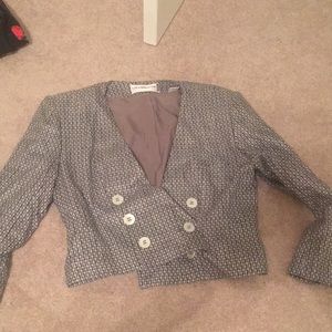 Liz Claiborne Grey, Patterned Petite Blazer